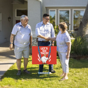 Funny Chicken Taco Banner, Political Protest Yard Sign