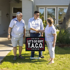 Let's Go Soft Taco Yard Sign