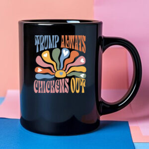 Retro Trump Always Chickens Out Mug