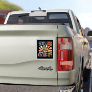 Retro Trump Always Chickens Out Sticker