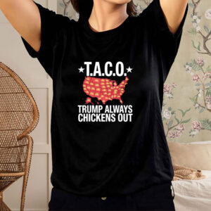 T.A.C.O. Trump Always Chickens Out map shirt