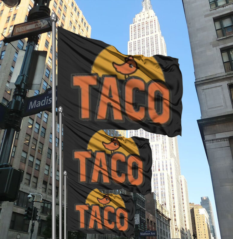 Trump Always Chickens Out Flag Protest Flag