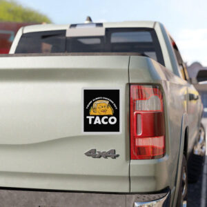 Trump Always Chickens Out, Trump TACO Tariff Meme Sticker